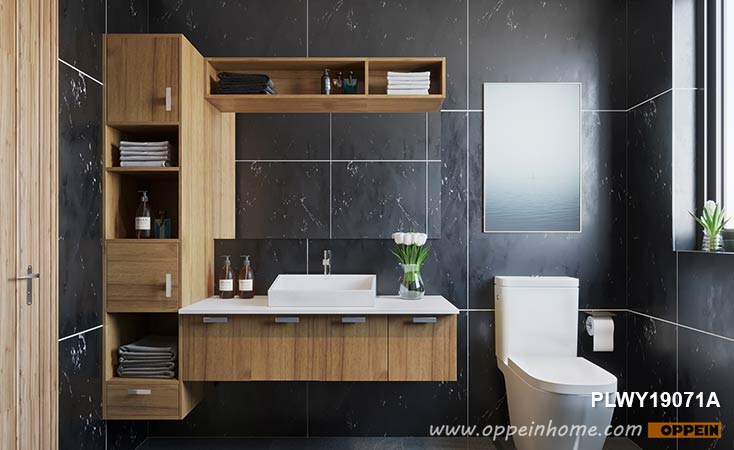 2019 Functional Wood Grain Bathroom Cabinet - PLWY19071A