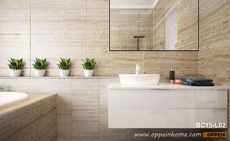 Modern White High Gloss Lacquer Bathroom Cabinet BC15-L02