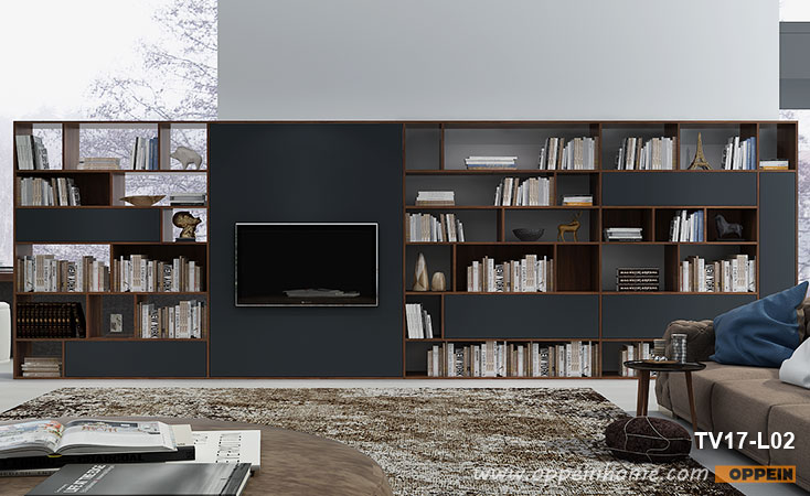 Modern Large TV Bookshelf Wall Unit TV17-L02