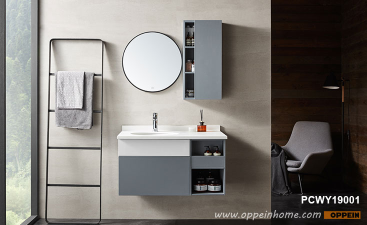 Modern Melamine Bathroom Mirror Cabinet PCWY19001