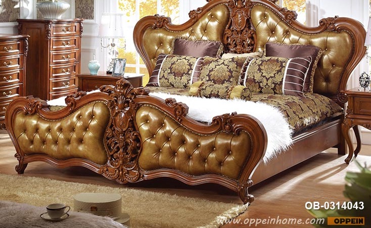 Luxury Traditional Bed With Upholstered Headboard OB-0314043