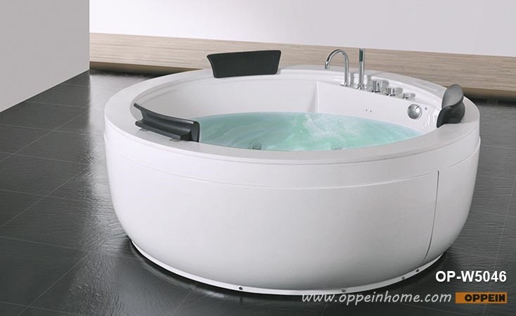 Round Embedded Massage Bathtub For 2 People OP-W5046