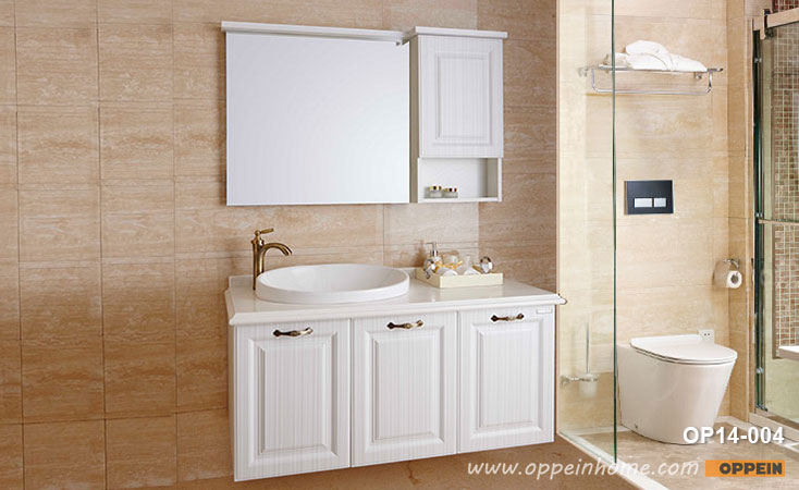Traditional White PVC Bathroom Cabinet OP14-004
